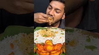 Egg curry masala Fry Rice eating #mukbang #asmr #shorts