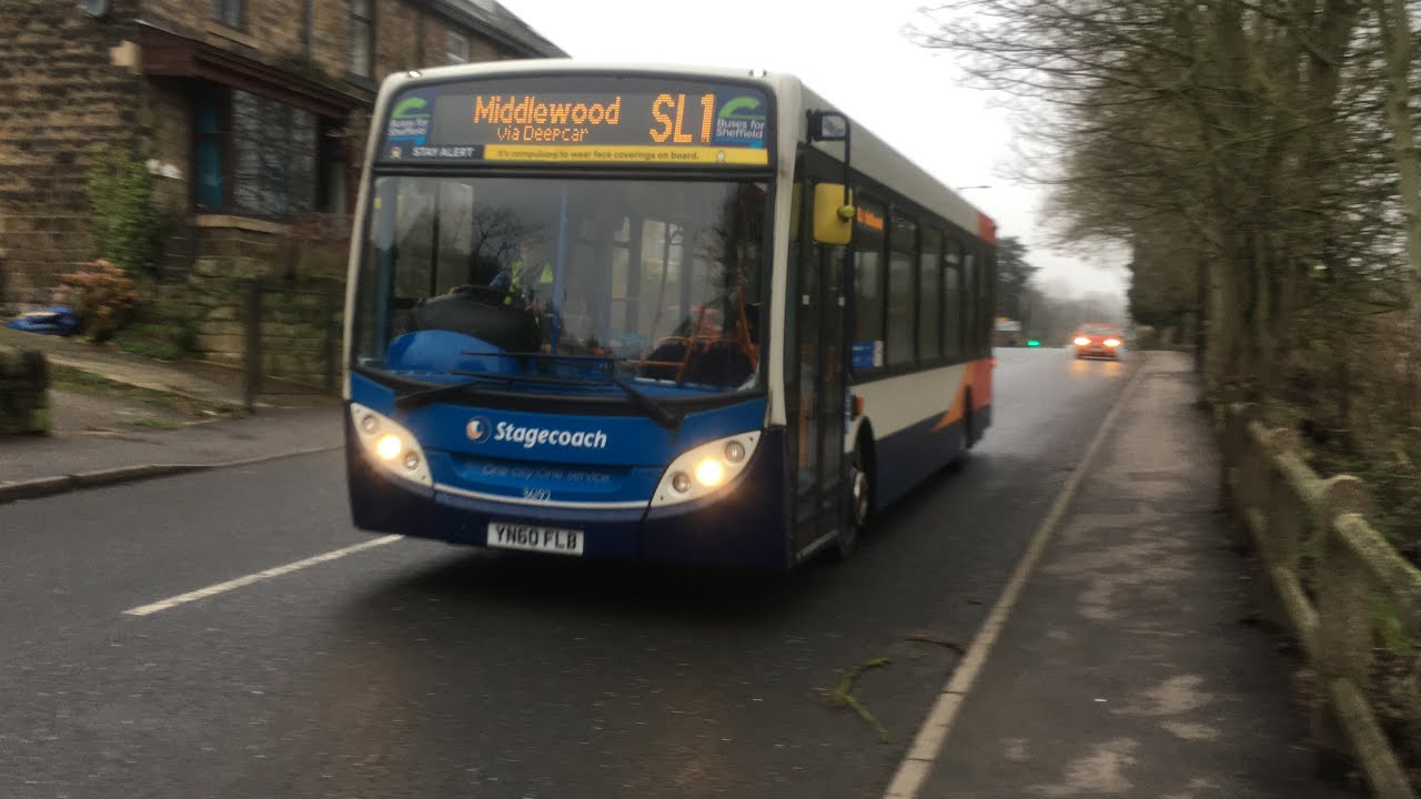 Stagecoach Sheffield 36192 heads down Middlewood Road North with a SL1