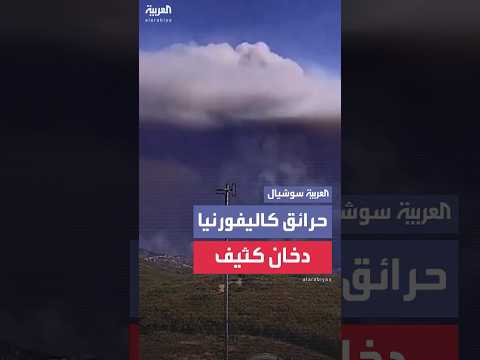 أعمدة دخان كثيفة تتصاعد جراء حرائق الغابات بولاية كاليفورنيا