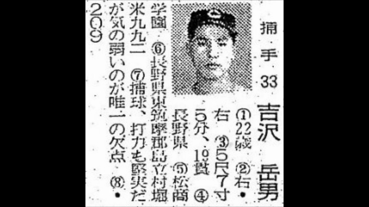 1956年 中日ドラゴンズ 選手名鑑 YouTube