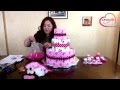 Como hacer un pastel de pañales para Baby Shower DIY (Ideas para baby Shower)