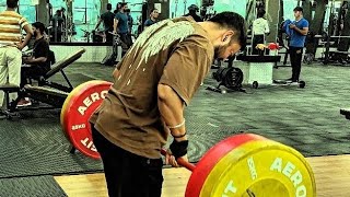 Summer Lifting day 79 Back Biceps 100 kgs bar rows with left hand injury