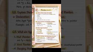 “Pointers in C made simple 💻 assignment 📚#cprogramming #study #notes #engineering #shorts”