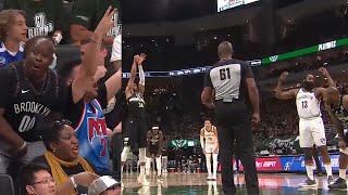 James Harden is annoyed at Giannis' lengthy free throw routine 🤭 Bucks vs Nets Game 6