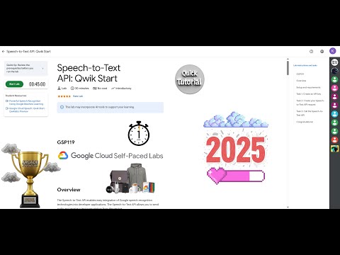 [NEW2025] Google Cloud Speech-to-Text API: Qwik Start || #qwiklabs || #GSP119