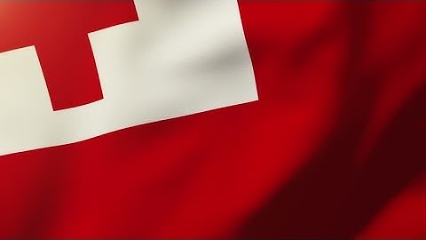 4K Tonga flag waving in the wind. Looping sun rises style. Animation loop Stock video