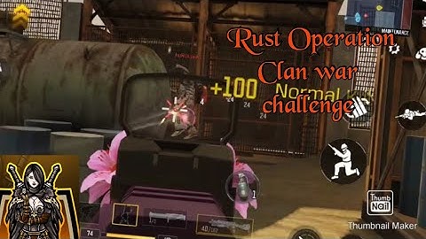 Rust Operation Clan war challenge in 10V10 Rust COD mobile