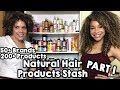 Part 1 | Natural Hair Products Stash "The Shelf"  | 50+ Brands, 200+ Products!