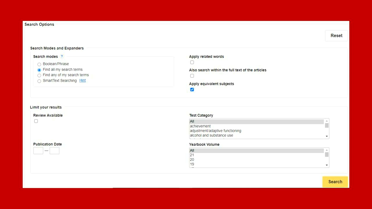 Mental Measurements Yearbook Tutorial YouTube Mental Measurements Yearbook Tutorial YouTube