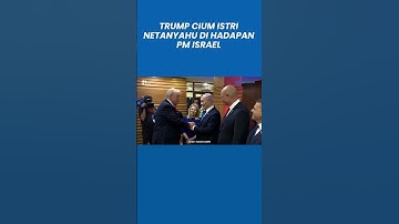 Momen Mesra Donald Trump Cium Istri Netanyahu di Hadapan PM Israel