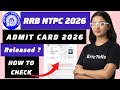 rrb ntpc cbt 1 admit card 2026 | railway ntpc cbt 1 hall ticket 2026