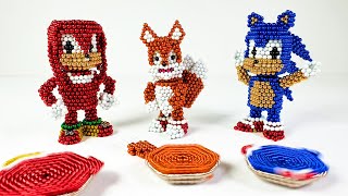Sonic, Knuckles & Tails out of magnetic balls