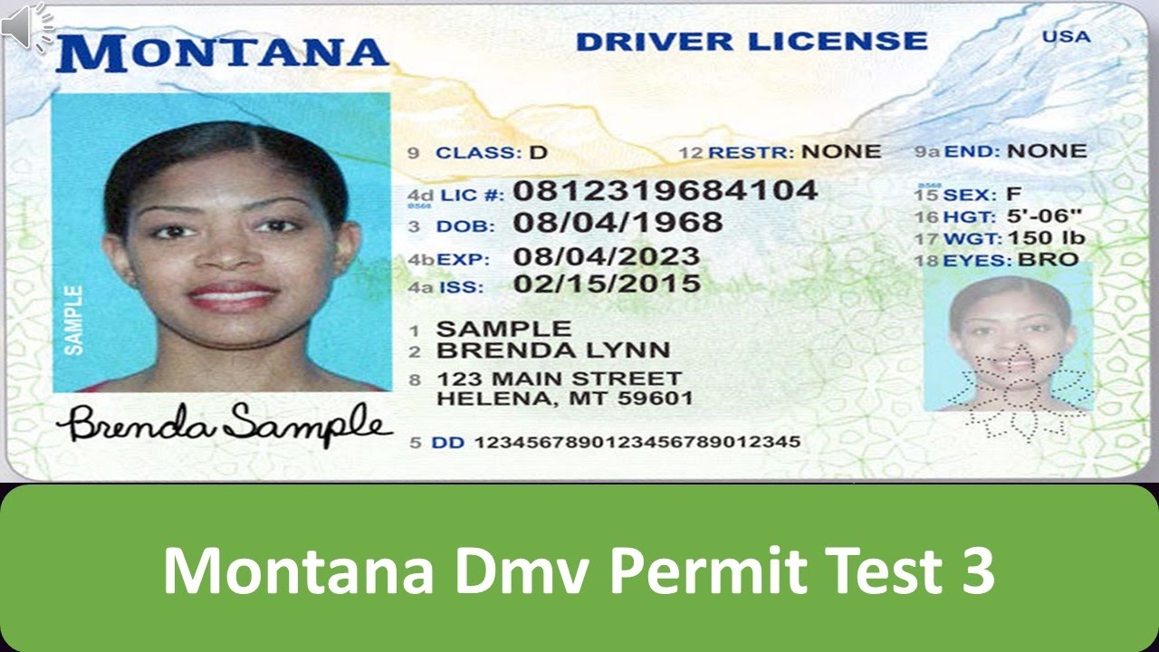 Montana DMV Permit Test 3 YouTube