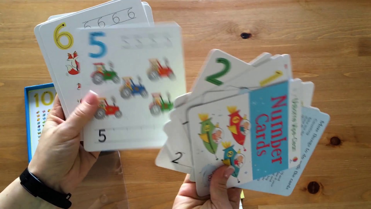 Wipe clean number cards Usborne YouTube