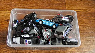 Box of Various Police Cars 4k video