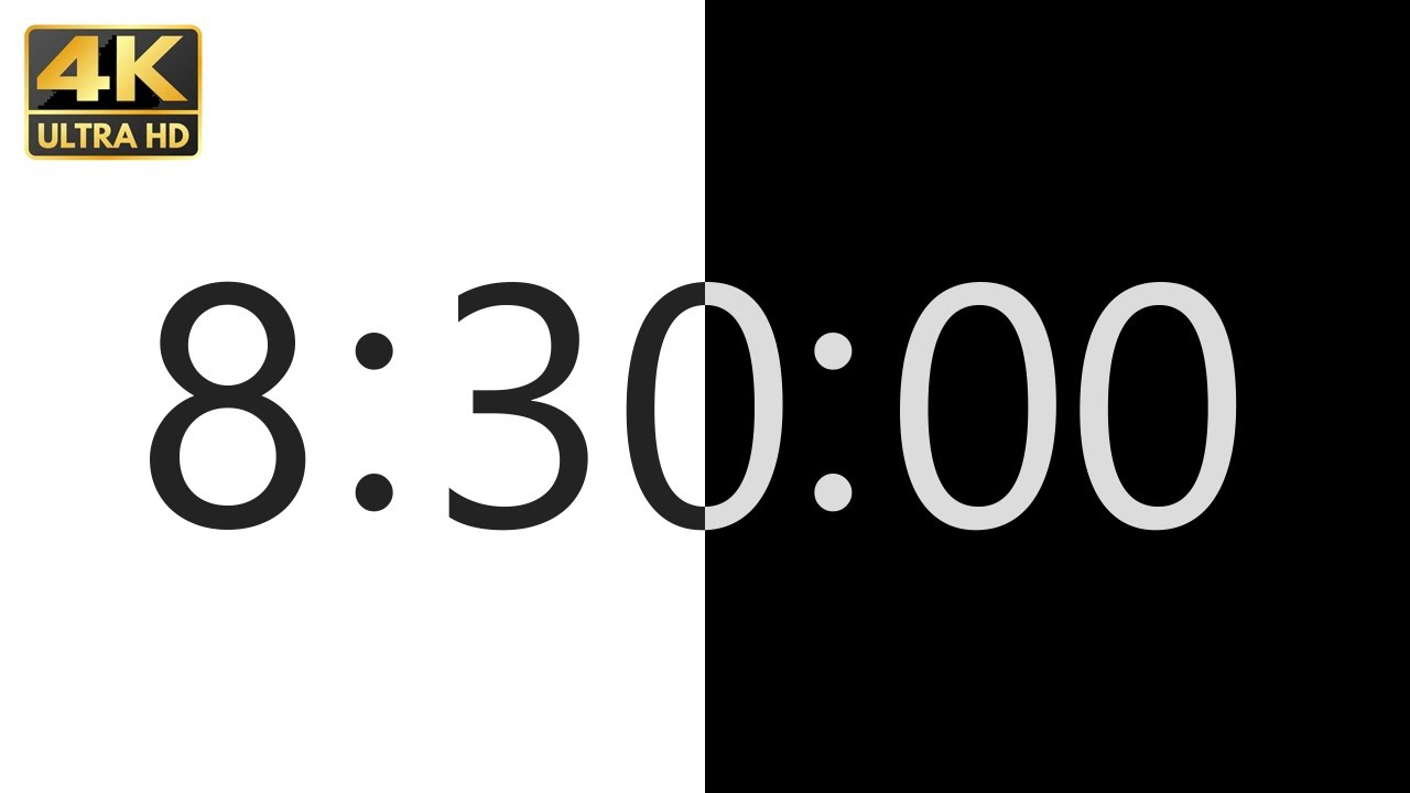 8:30 Hour ( 510 Minute ) Countdown Timer | Visual Background Inversion ...