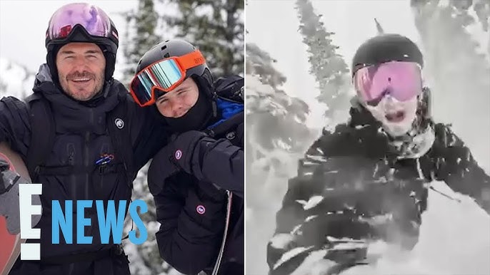 Watch David Beckham Laugh Off A Snowboarding Fail During Trip With Son Cruz