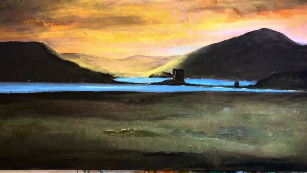 An original commission painting of Castle Stalker