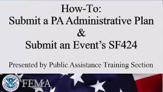 Grants Portal - Recipient SF-424 & Admin Plan