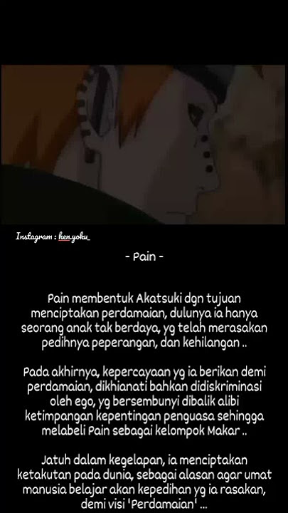 Kata - kata Pain | Arti Kepedihan dan Penderitaan | Naruto Shippuden | Quotes Naruto | #Shorts