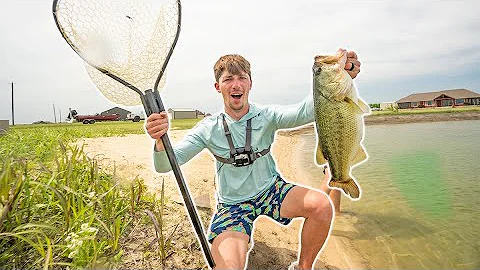 Finally Stocking BIG BASS In The Backyard Pond