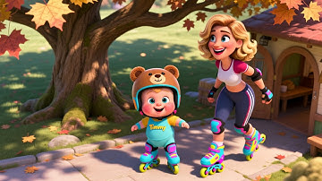 Roller Skates With Baby 🛼🎵 Fun Kids Song | Active Learning Adventure for Toddlers