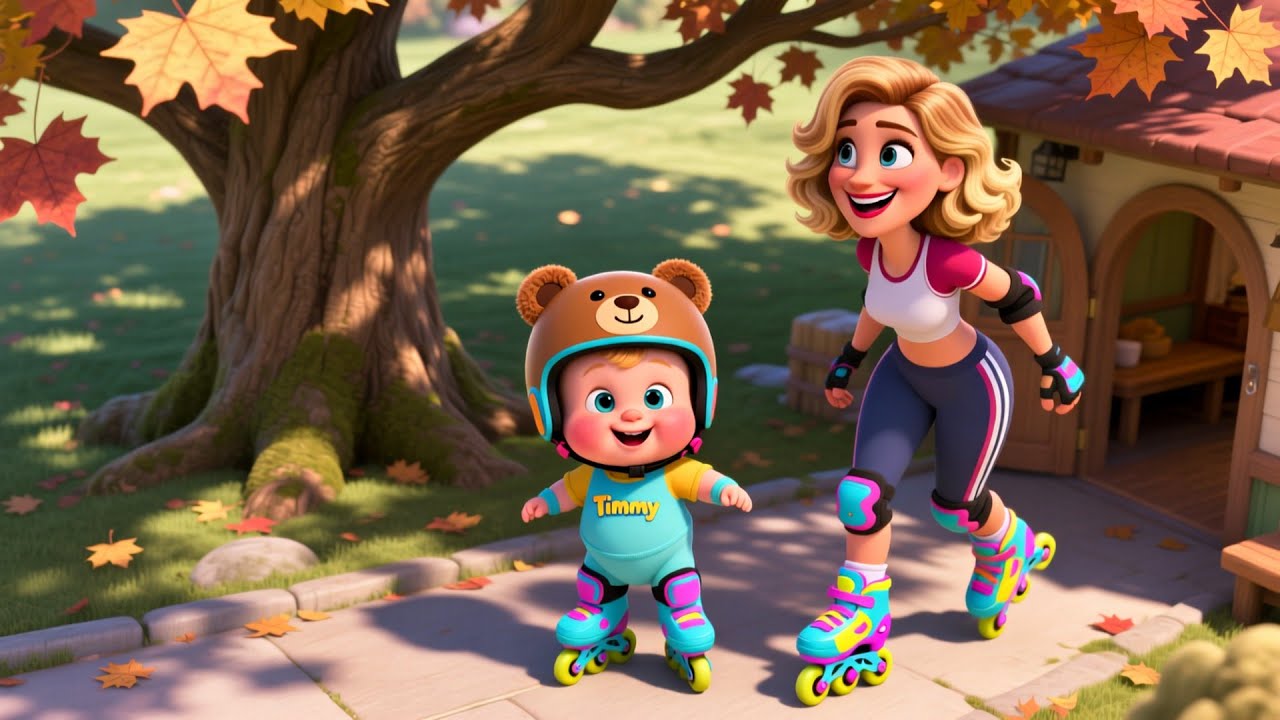 Roller Skates With Baby 🛼🎵 Fun Kids Song | Active Learning Adventure for Toddlers