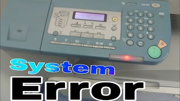 System Error E007  How to clean