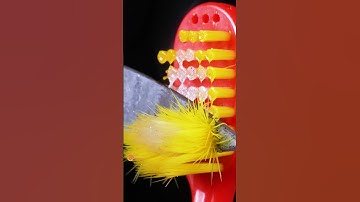 Toothbrush and Hot Knife ASMR #satisfying #macro #closeup