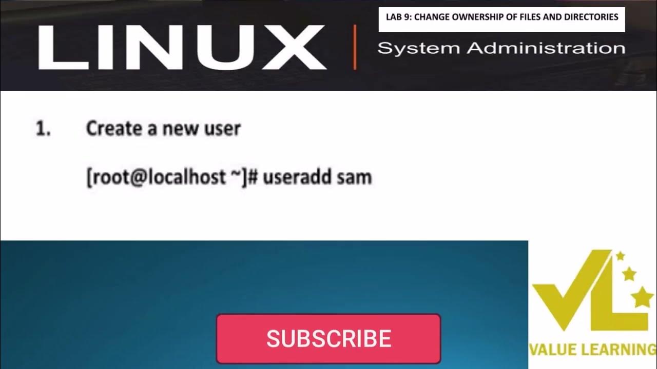 LAB 9 CHANGE OWNERSHIP OF FILES AND DIRECTORIES LINUX ADMIN TRAINING LINUX ADMIN COURSE