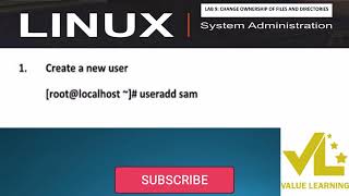 LAB 9 CHANGE OWNERSHIP OF FILES AND DIRECTORIES | LINUX ADMIN TRAINING | LINUX ADMIN COURSE