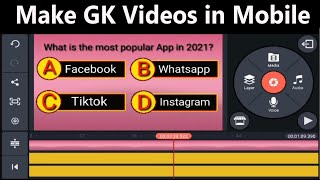 how to make quiz videos for youtube on mobile || how to make educational videos in kinemaster