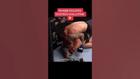 Khabib Nurmagomedov escapes Dustin Poirier Guillotine