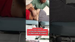 L4 Slip Disc Adjustment For Back pain & Sciatica #shorts #slipdisc #backpain #sciatica #chiropractic