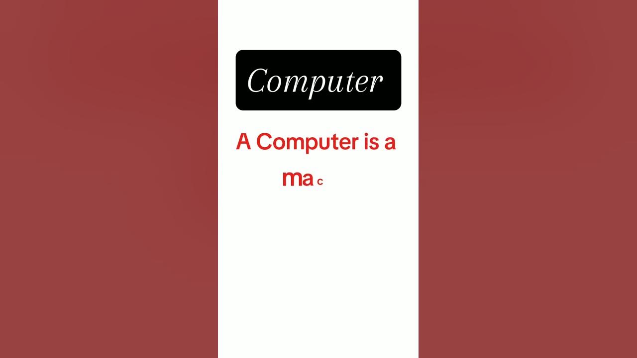 Computer definition computer computer viral youtubeshorts 