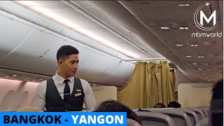 NEW & IMPROVED Myanmar National Airlines Flight Experience: UB 018 Bangkok to Yangon