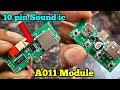 Bluetooth module 10 pin sound ic  a011 bt module  electronics verma