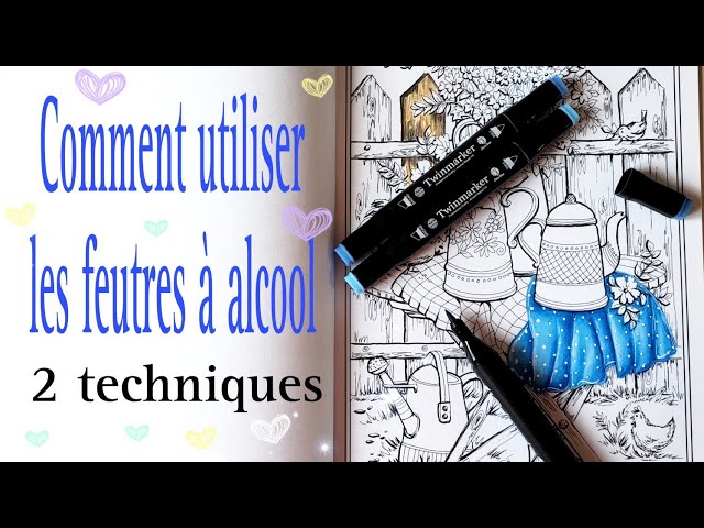 TUTO COLO] - Bien colorier avec des feutres à alcool et crayons de