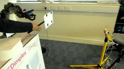 eye-to-hand visual servoing using 1 camera and 4 points as image features