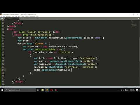 Audio Recording using javascript