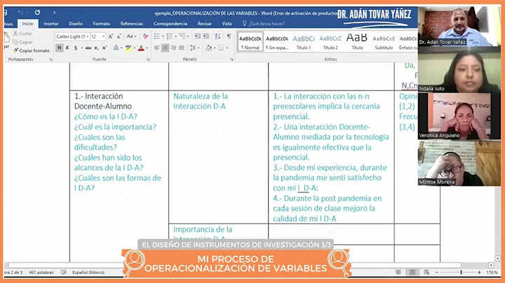 Dr. Adn Tovar Yez #Operacionalizac...  #Diseodeins...