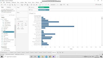 Top 10 and Bottom10 Customers Using Sets- Tableau tutorial