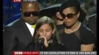 Michael jackson Memorial Daughter Paris Jackson Crying Says Goodbye
