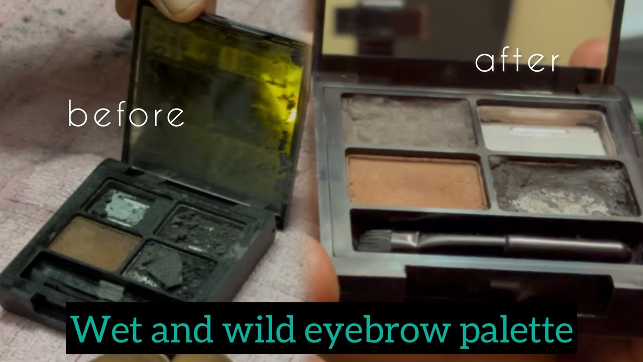 how i fixed broke eyebrow palette 😞 || before-after  wet and wild eyebrow palette 🎨 ||