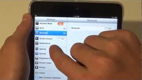 iPad Mini Tip #1 : How to turn on / off WiFi, Bluetooth, and Airplane Mode