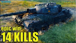 14 фрагов Kampfpanzer 50 t ✅ Epic win ✅ World of Tanks лучший бой