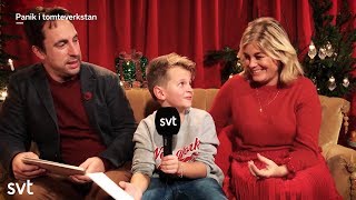 Pernilla Wahlgren Och Per Andersson Grillas Inför Julkalendern