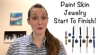 Jewelry With Paint Skins? ALL Your Questions Answered! ~ Acrylic Pouring Jewelry With Cabochons