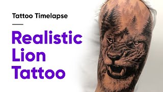 Making of Realistic Lion Tattoo | Tattoo Timelapse | Allan Gois