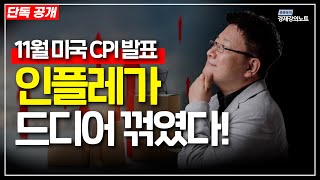 "드디어 시작입니다. 앞으로도 계속 떨어질 겁니다." 11월 미국 CPI발표, 인플레가 드디어 하락세로 돌아섰다.